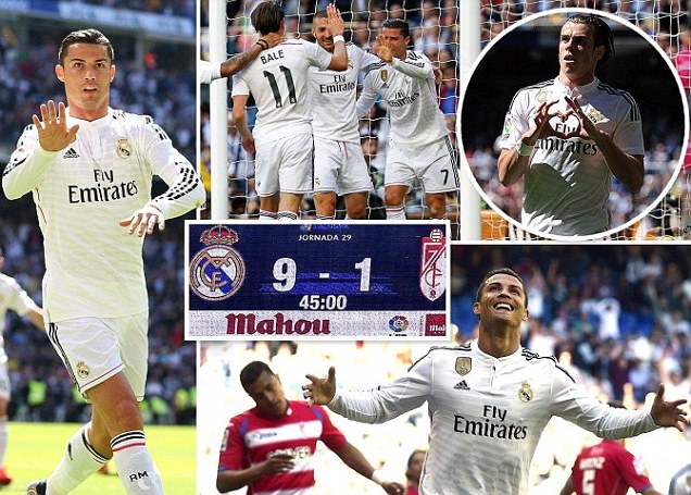 Granada Digulung Real Madrid 9-1, Ronaldo Sumbang Lima Gol